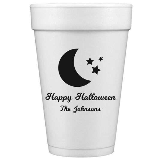 Moon and Stars Styrofoam Cups